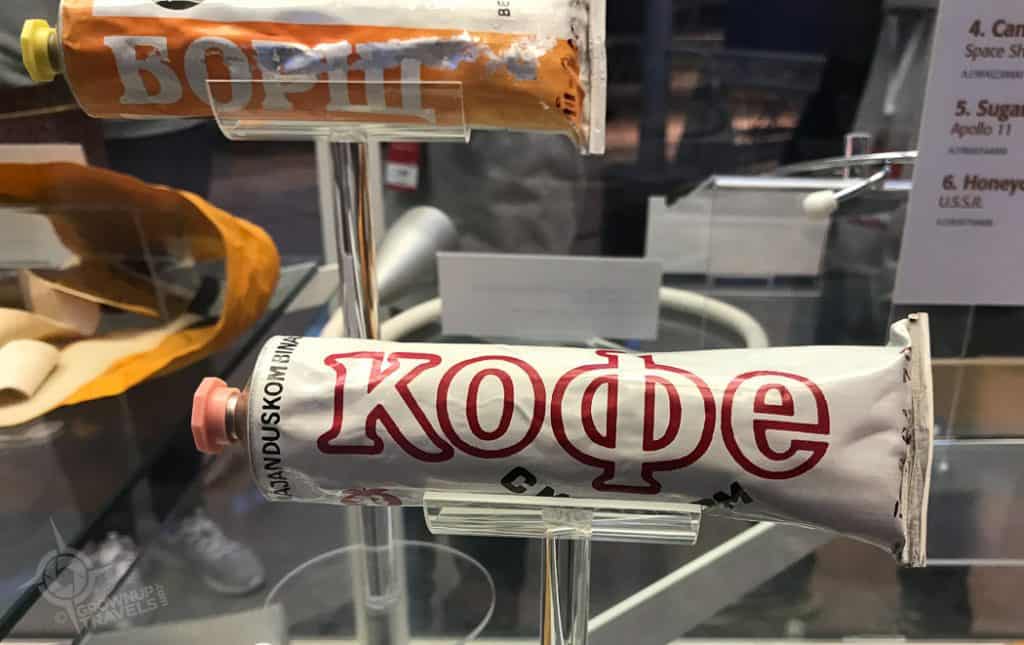 Russian astronaut food in tubes
