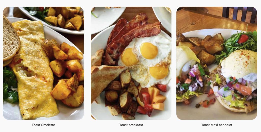 Toast on Bloor Breakfast sampling