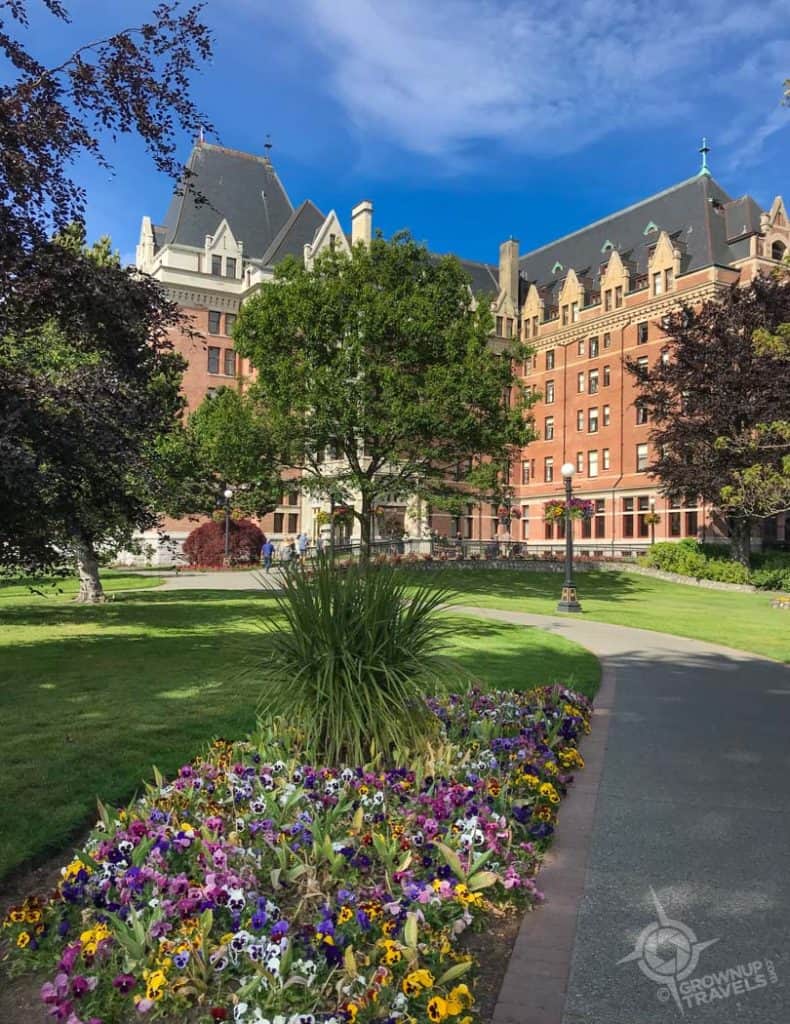 South side of Empress Hotel with gardens