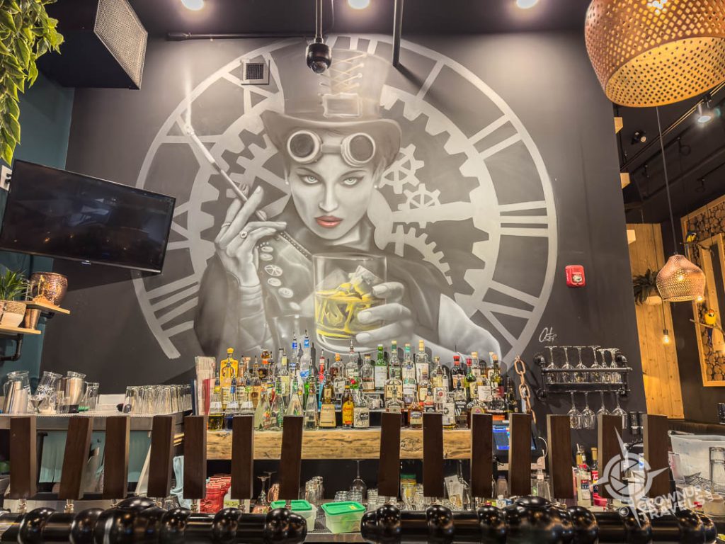 Big Bear Whitehorse Steampunk decor at bar