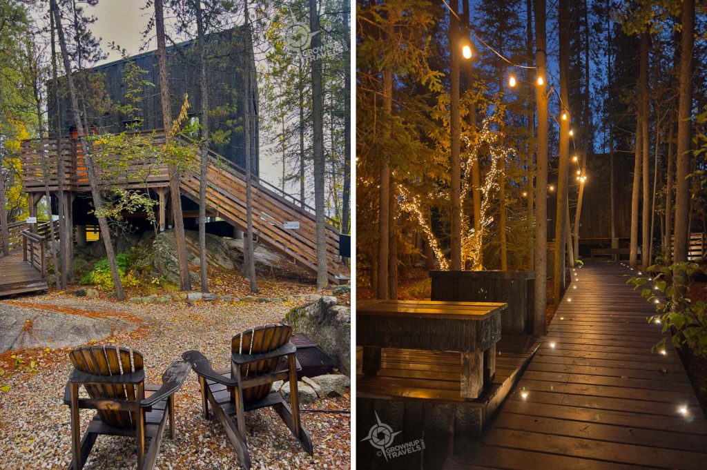 Black Spruce Cabins Whitehorse day and night