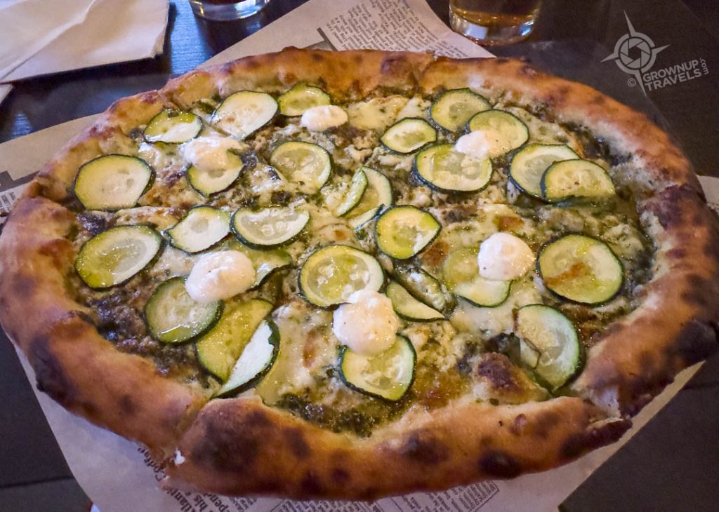 zucchini pizza at Dirty Northern Bastard Whitehorse
