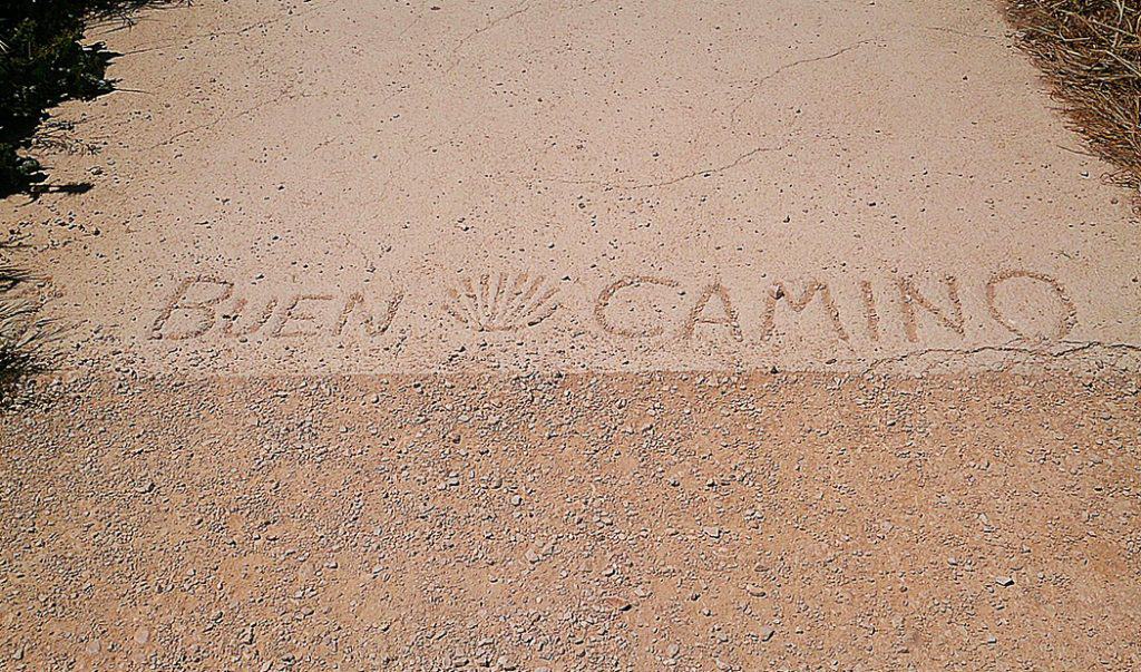 Buen Camino road message