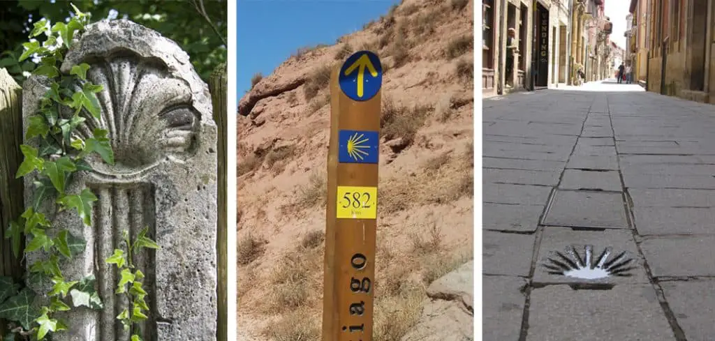 Scallop Shell symbols on the Camino de Santiago
