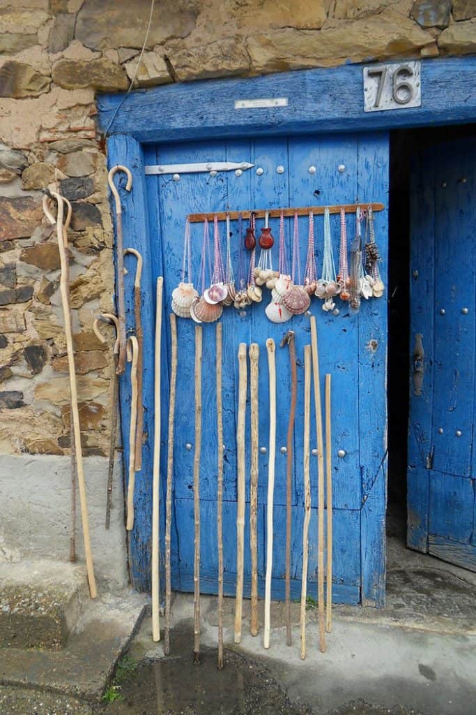 pilgrim sticks and shells Camino de Santiago