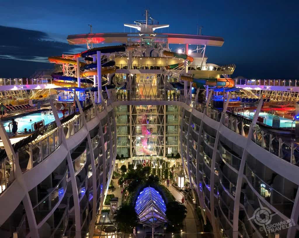 Harmony of the Seas at night