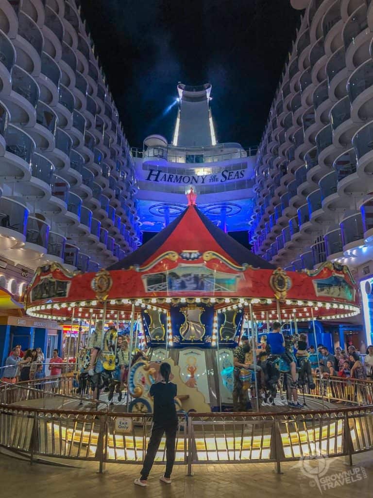 Harmony of the Seas Carousel at night
