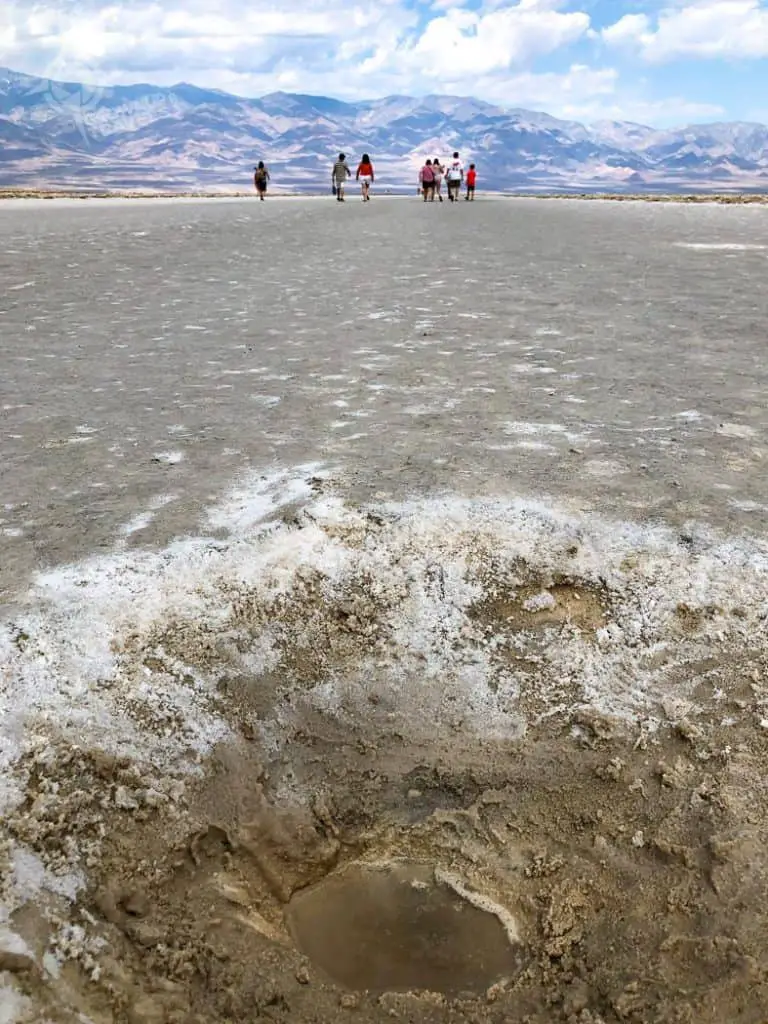 Ground Water below the surface at Badwater Basin
