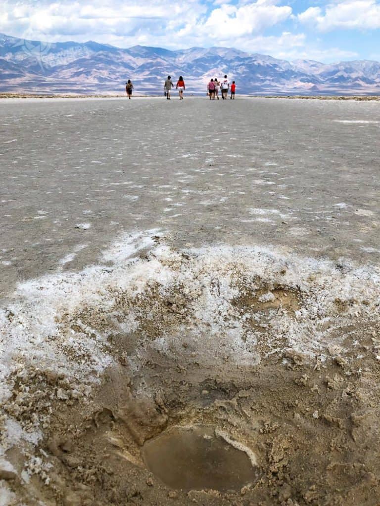Ground Water below the surface at Badwater Basin