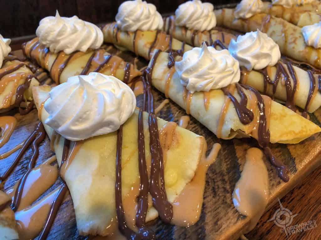Desert Crepes at the Breakfast Pig Restaurant Sault Ste Marie Ontario