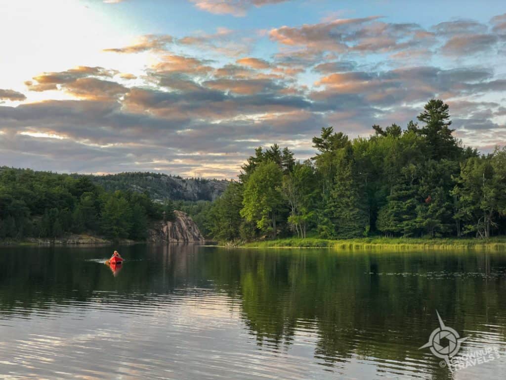 Canoeist in Killarney Provincial Park O
