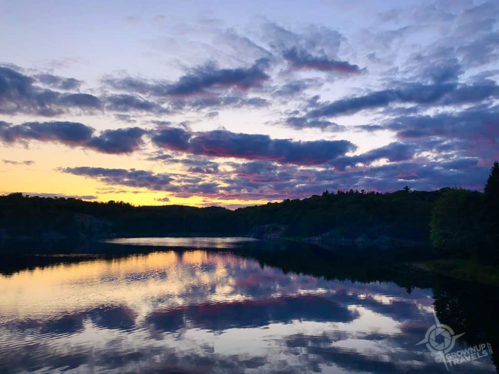 Purple sunset on George Lake, Killarney