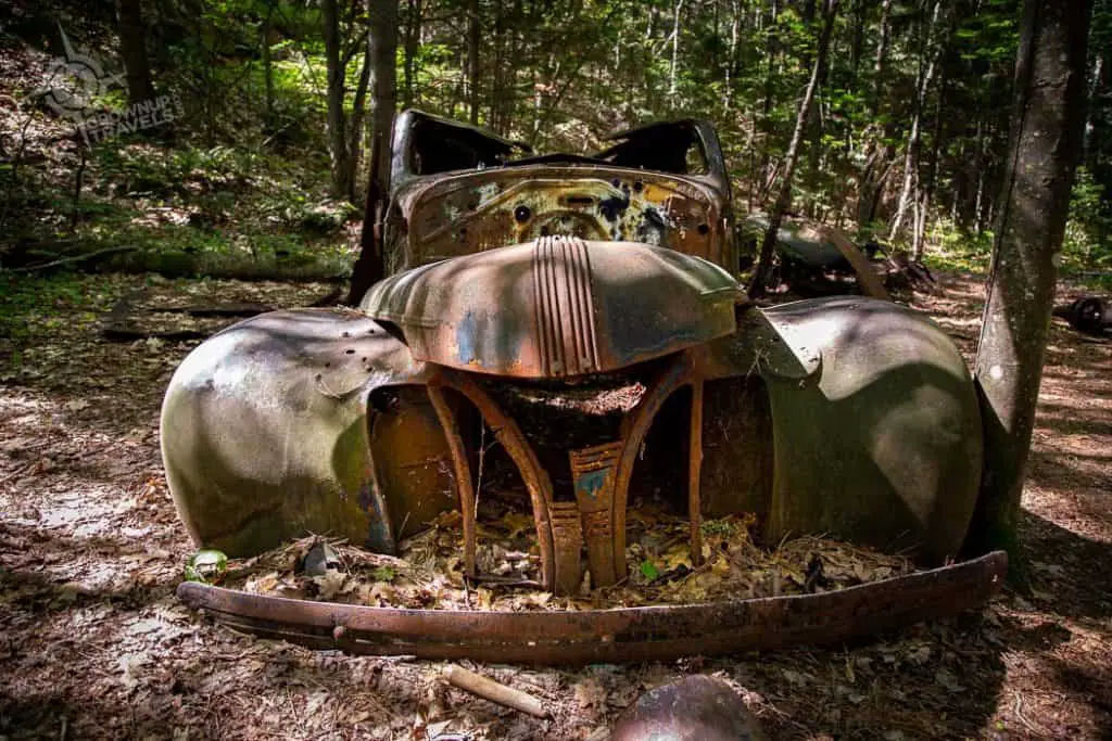 Killarney Granite Ridge Trail abandoned car