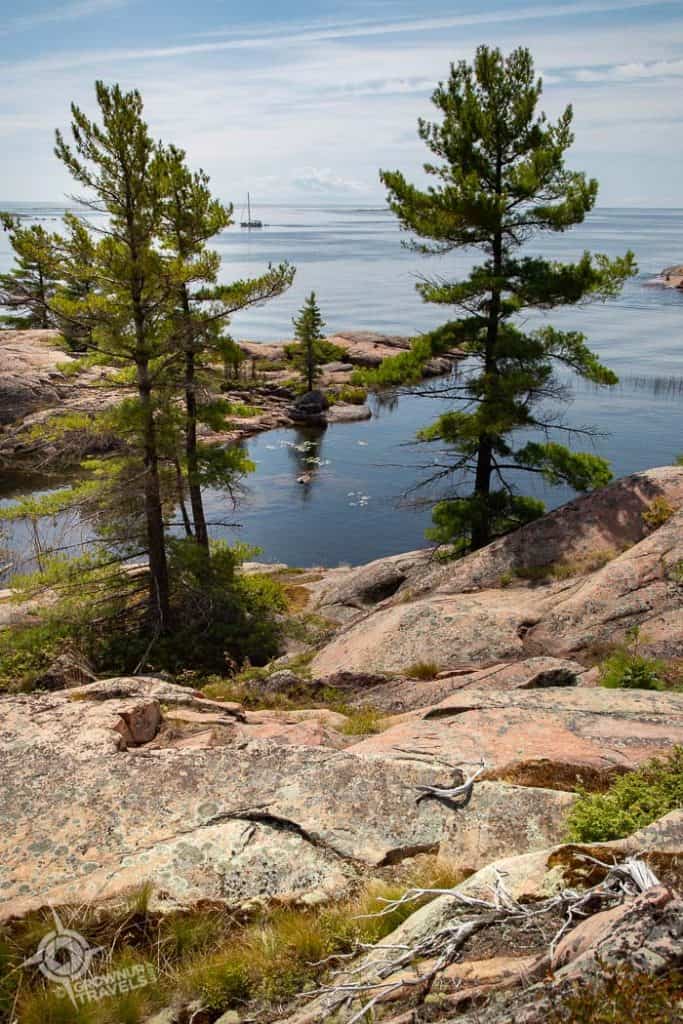 Chikanishing Trail ends at Georgian Bay