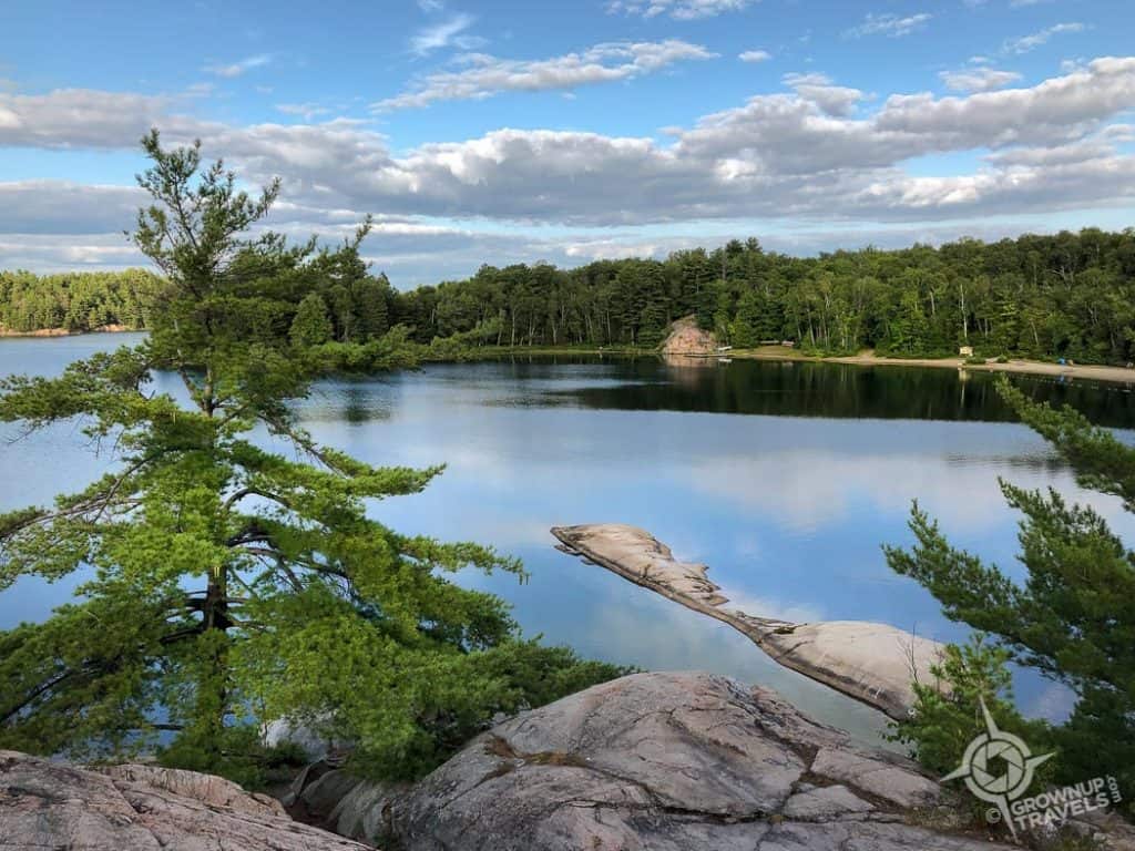 Rocks smoothed by glaciers George Lake Killarney