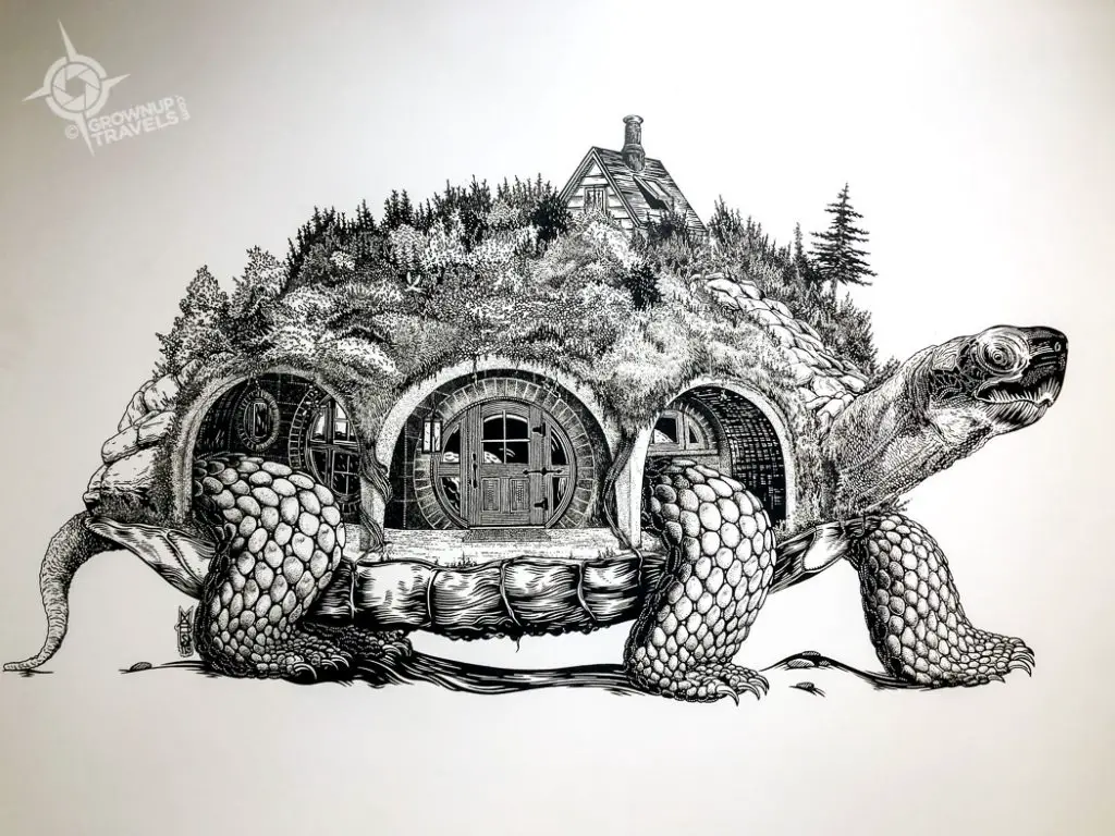 Entre Cimes et Racines artwork turtle