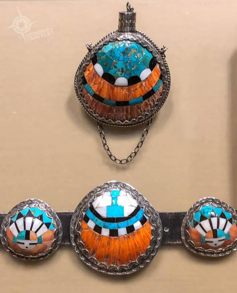 Turquoise jewellery details Heard Museum Phoenix