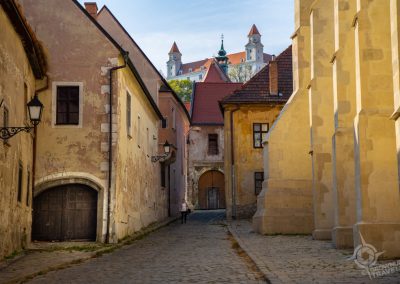 Bratislava Slovakia Old Quarter with castle