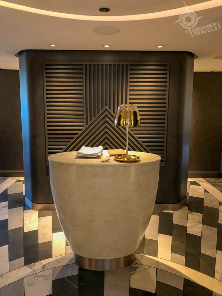 Waterside Dining Room Entrance on Crystal Mahler