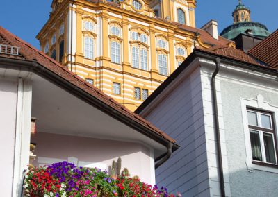 Melk Austria balcony garden and monastery