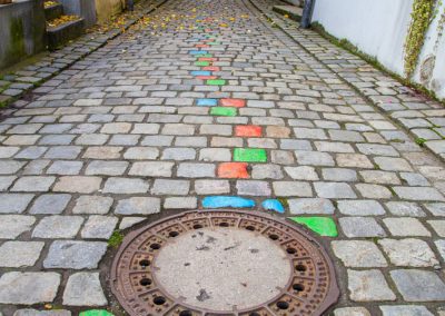 Passau Germany Hölgasse Art Alley manhole