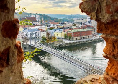 Passau Germany view through ramparts