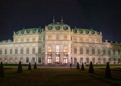 Vienna Austria Belvedere Palace at night