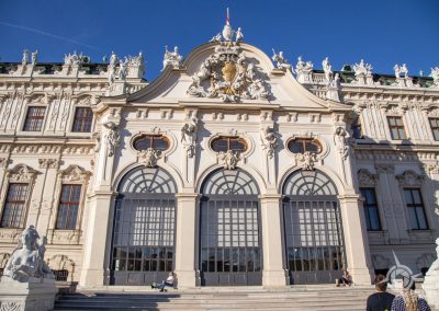 Vienna Austria Belvedere Palace entrance facade