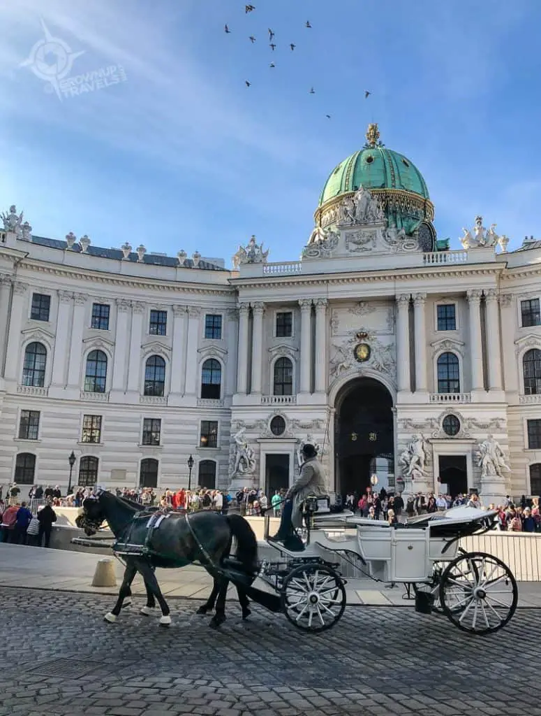 Vienna Hofburg Palace with carriage