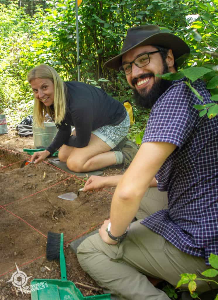 Archaeological dig Jane Etienne Temiscouata