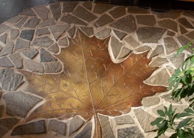 Inside Domaine Acer maple leaf floor