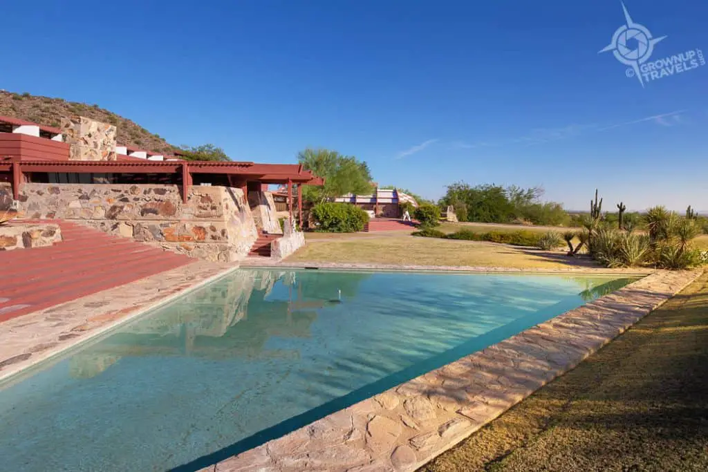 Taliesin West Triangle Pool at front