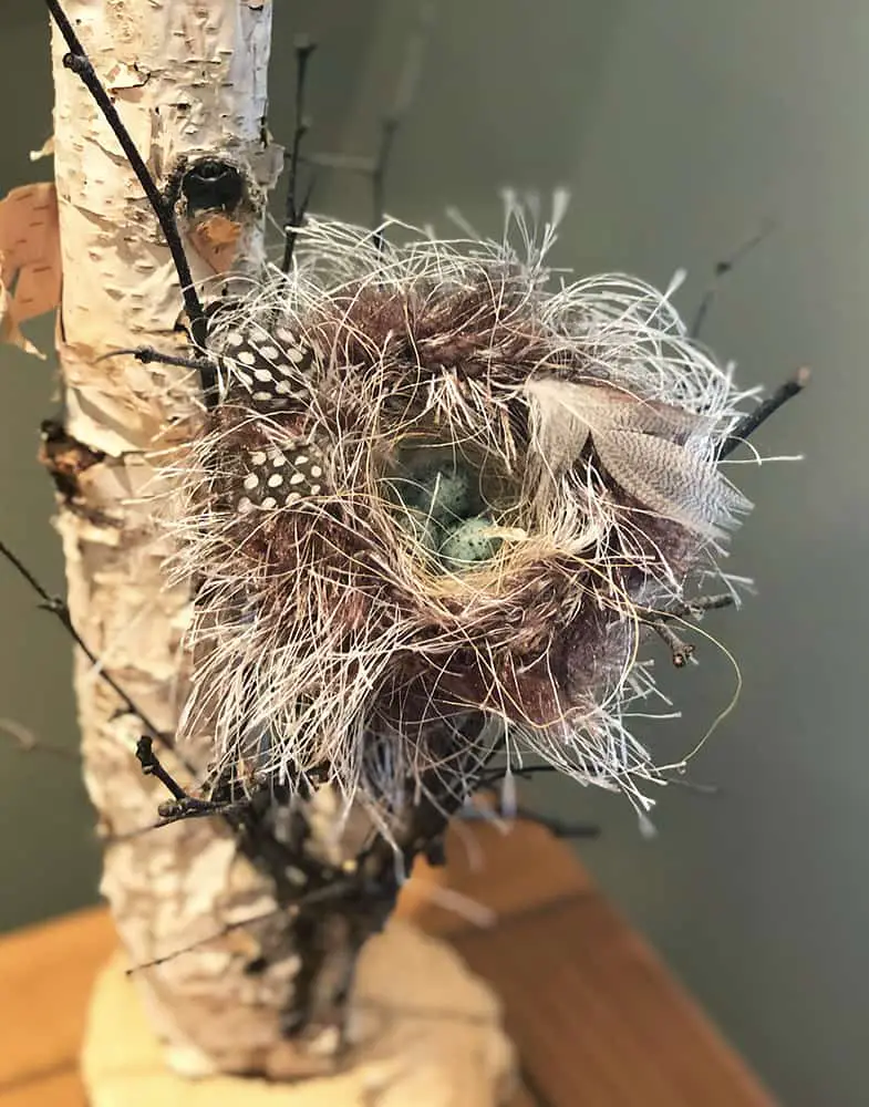 'Love Nest' Fibre Art birds nest