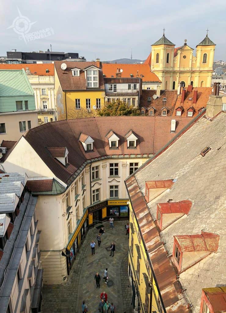 Bratislava Old Town seen from Michaels Gate Tower