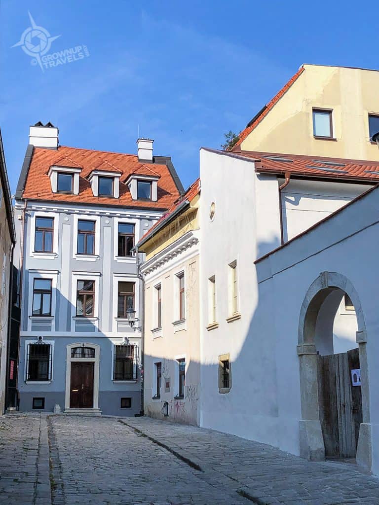 Restored building in the medieval section in Bratislava
