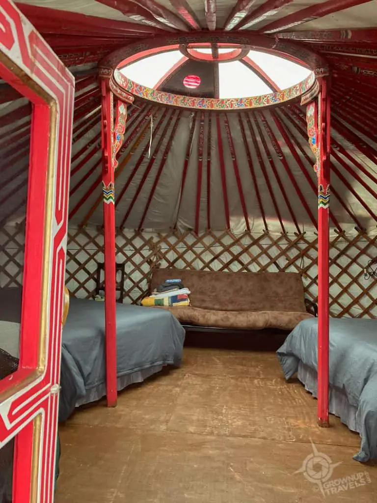 Gaspe Floating Yurt interior