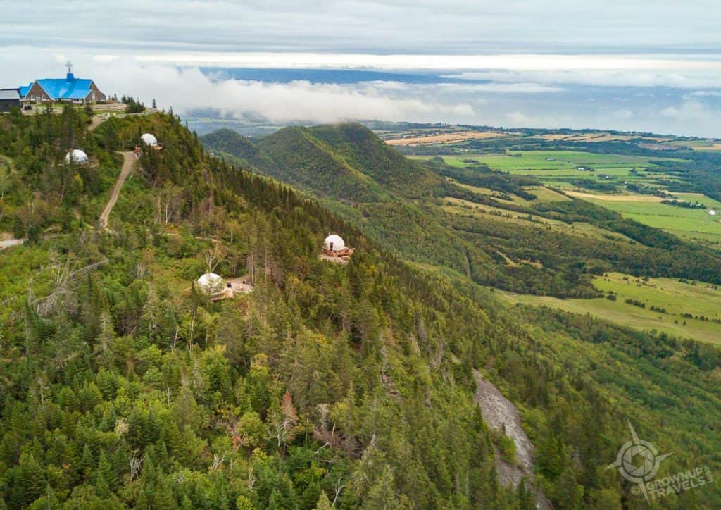 Geodomes Desjardin on Mont St Joseph Gaspe Peninsula