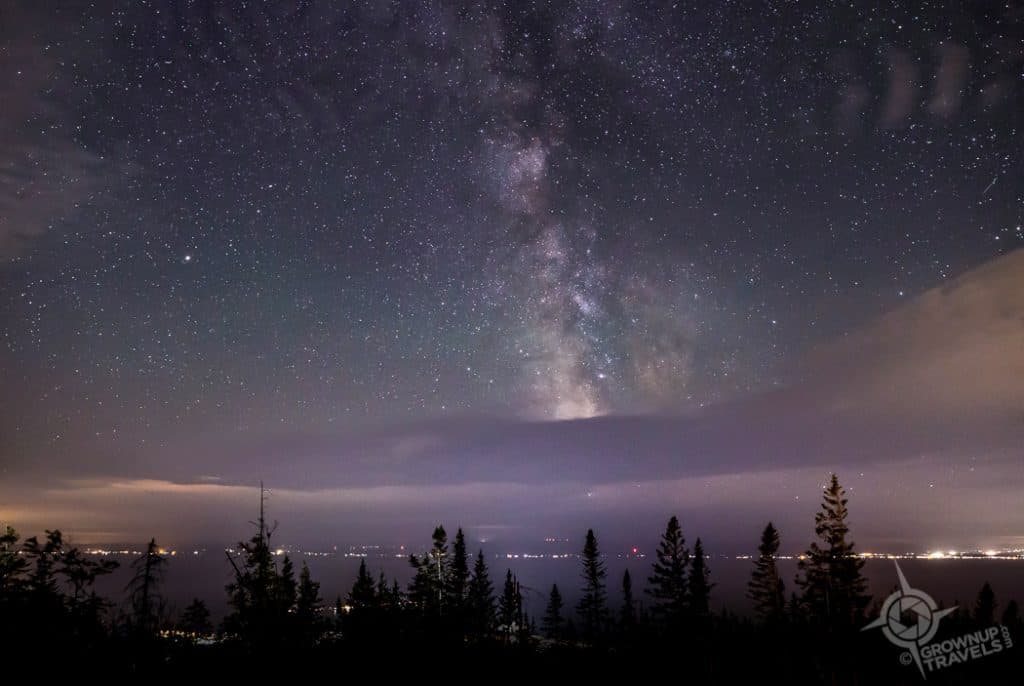 Milky Way over Chaleur Bay from Geodome Gaspe