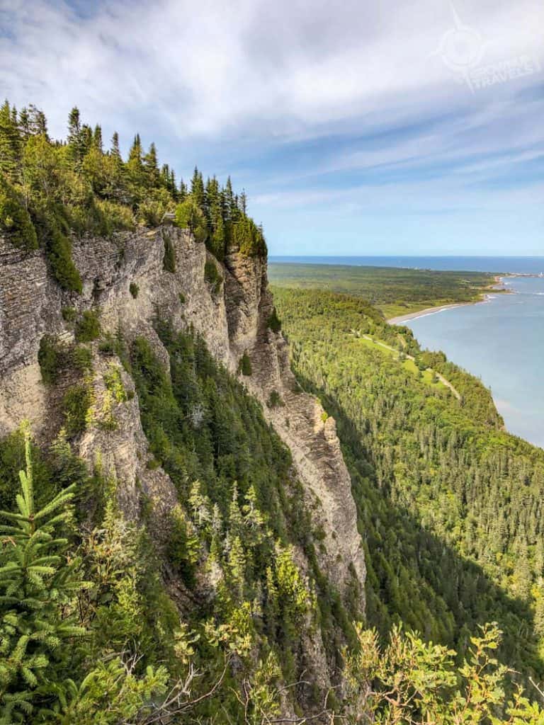 View from Mont St Alban trail Gaspe Forillon Park