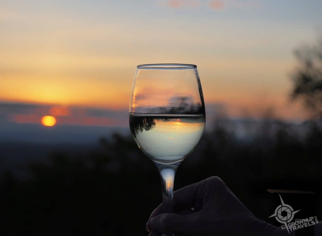 Wine sunset at Geodome Desjardins Gaspe