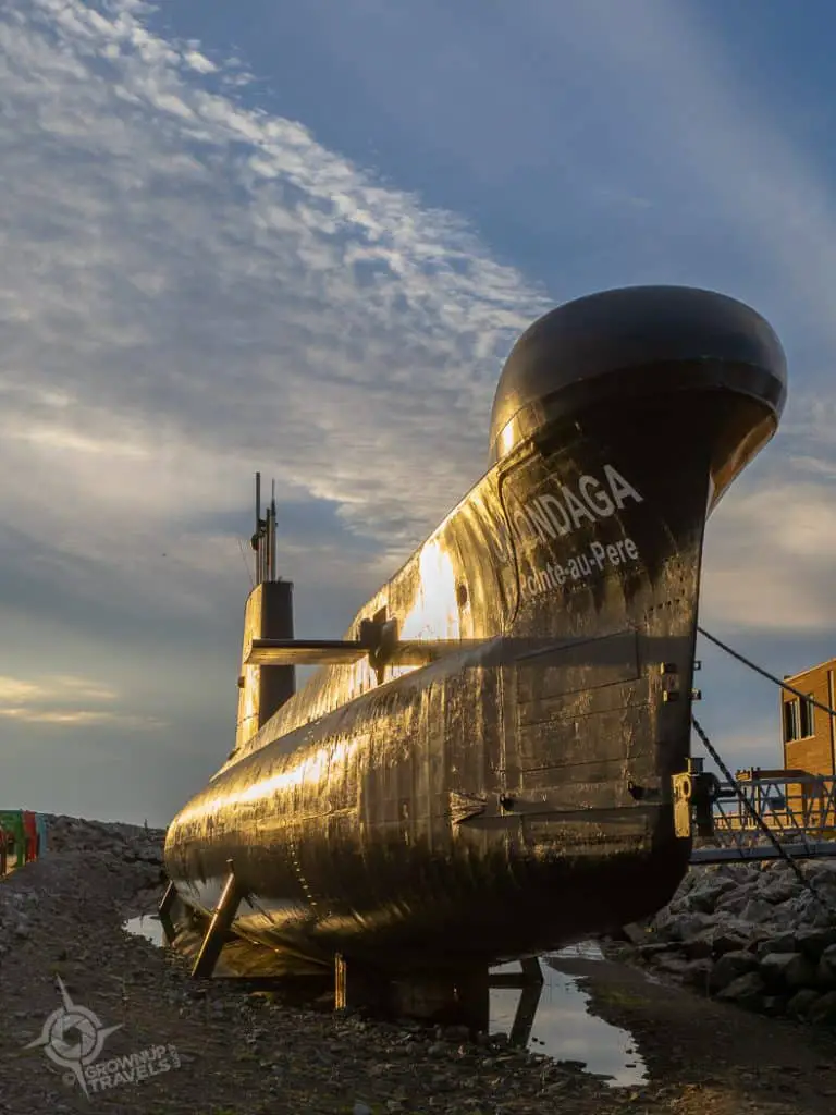 Onandaga submarine at Pointe au Pere national historic site Rimouski