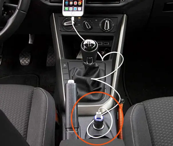 Phone charger adapter for car lighter