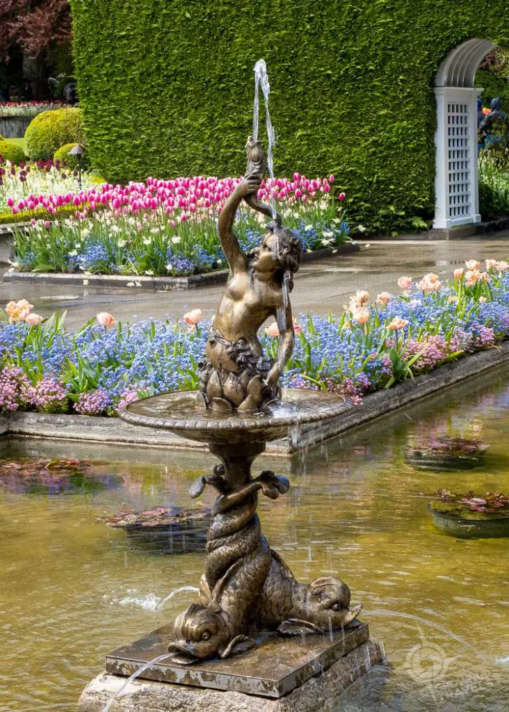 Butchart Gardens Italian garden fountain