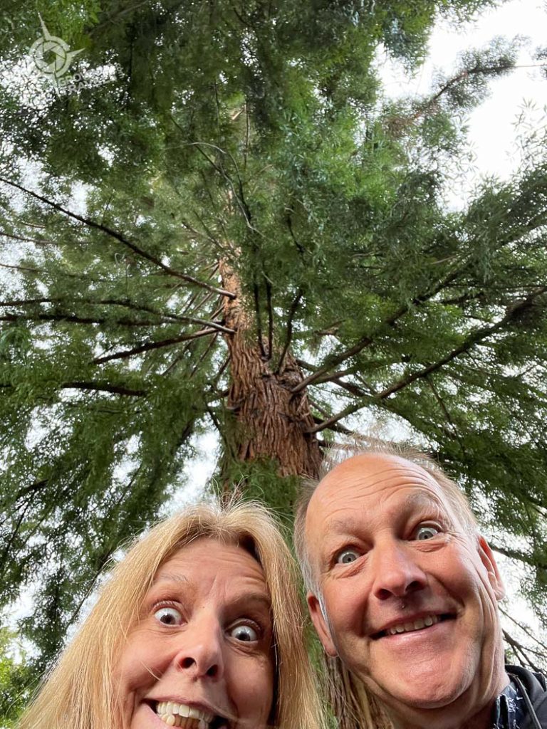 Butchart Gardens Two goofs and a tree