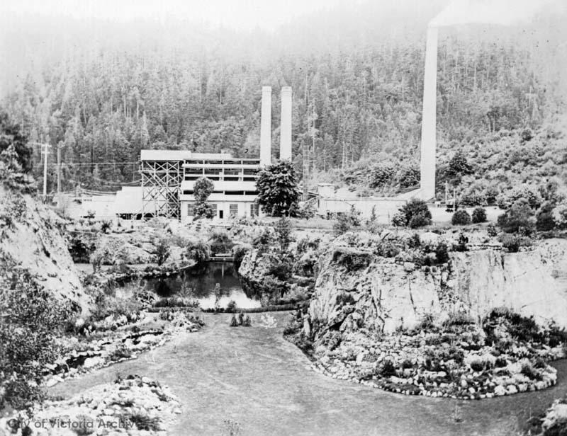 Butchart Quarry Pit and cement factory Victoria Archives