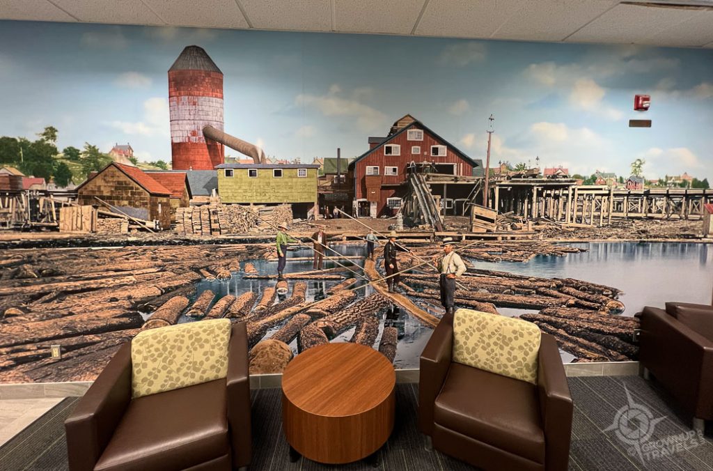 Midland Ontario Getaway Historic photo mural in TD Bank