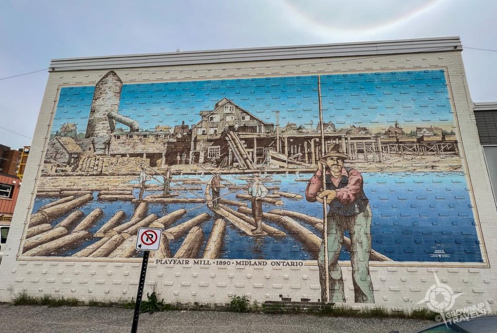 Midland Ontario Getaway Mural Inspired by historic photo