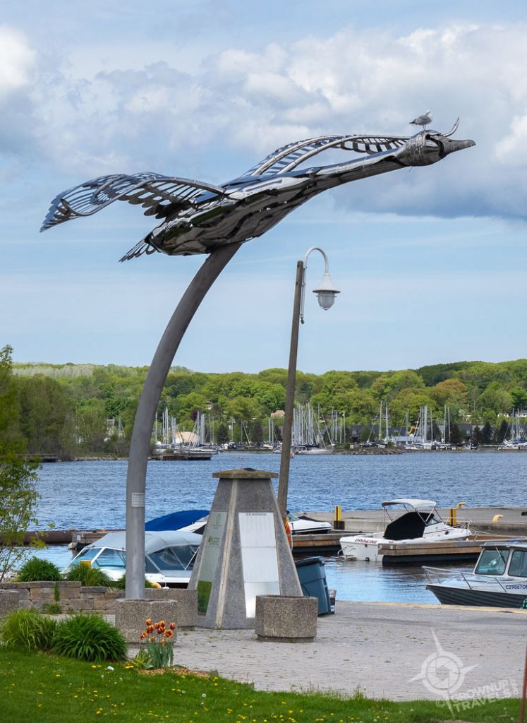 Midland Ontario Getaway Trumpeter Swan sculpture