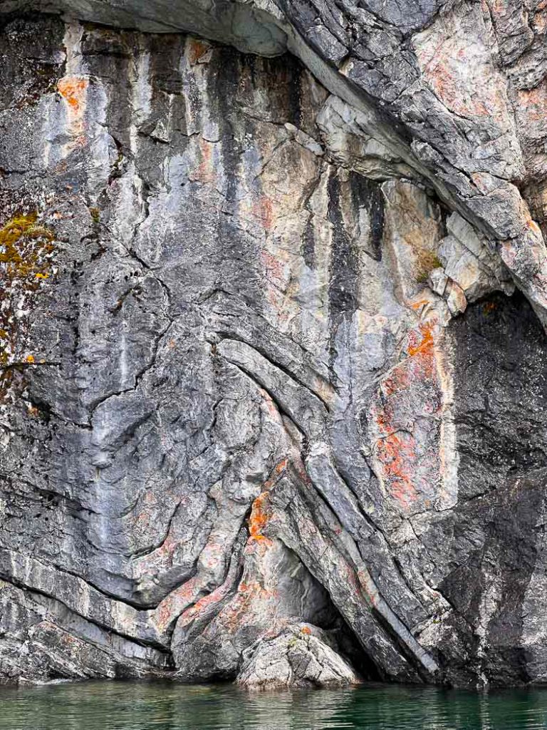 A Chevron fold in Upper Waterton Lake