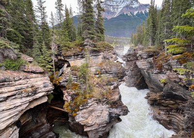 Athabasca falls on Icefields Parkway Alberta